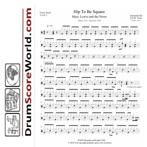 Huey Lewis - Hip To Be Square - Drum Sheet Music